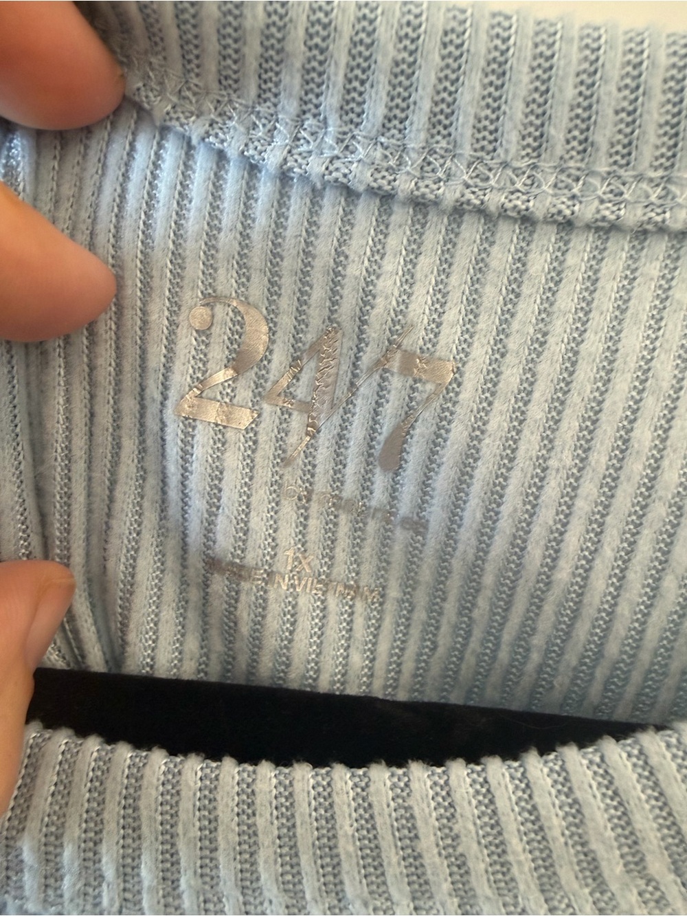 Maurices Light Blue Ribbed Tank - Picture 3 of 4